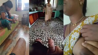 House Owner Son Masturbating – Infront Of Maid Aunty Porn